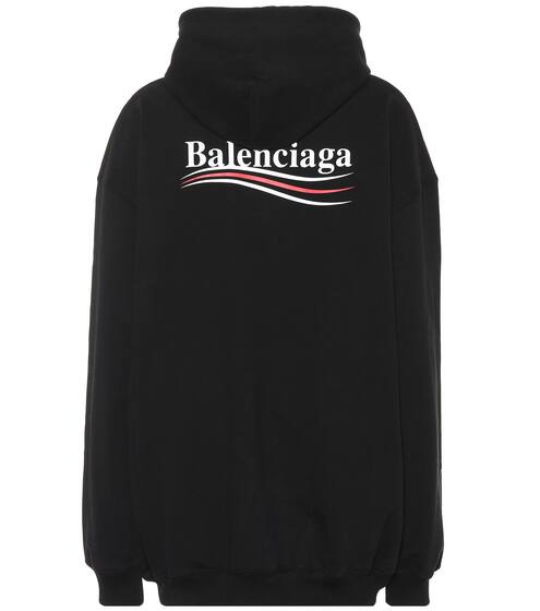 Printed cotton hoodie | Balenciaga
