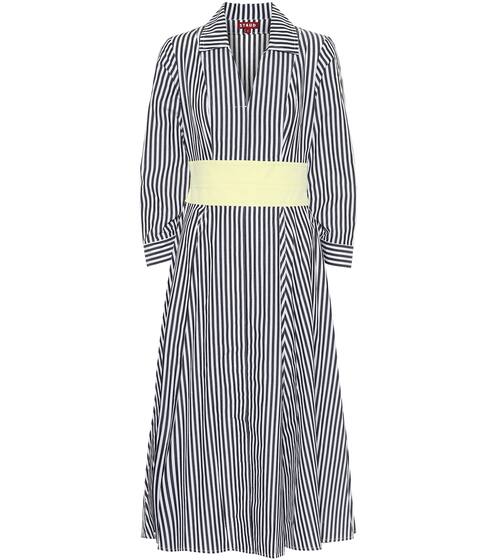 Harper striped cotton shirt dress | Staud