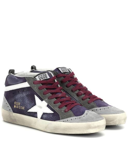 Baskets montantes Mid Star en cuir et daim | Golden Goose Deluxe Brand