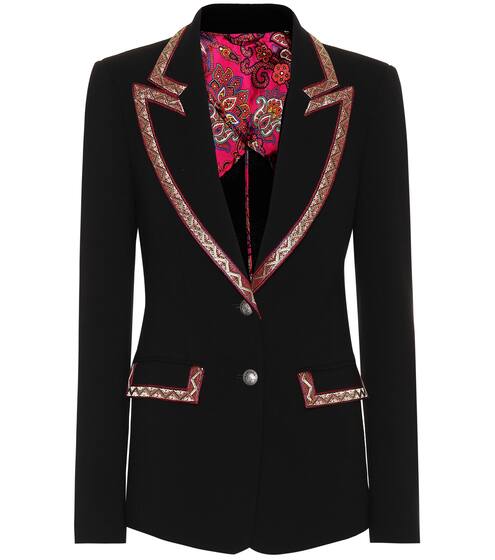 Wool-blend crêpe blazer | Etro