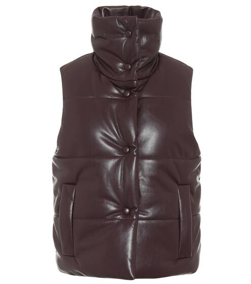 Morillo faux leather puffer vest | Nanushka