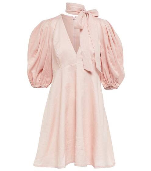 Dancer tie-neck linen minidress | Zimmermann
