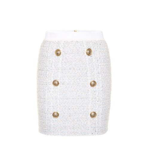 Exclusive to Mytheresa – Metallic bouclé miniskirt | Balmain
