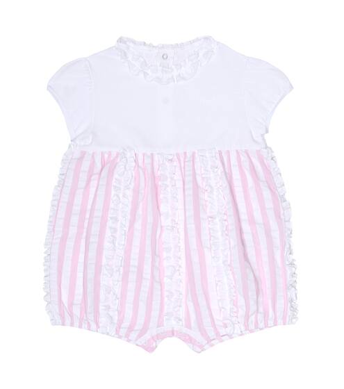 Baby striped cotton onesie | Il Gufo
