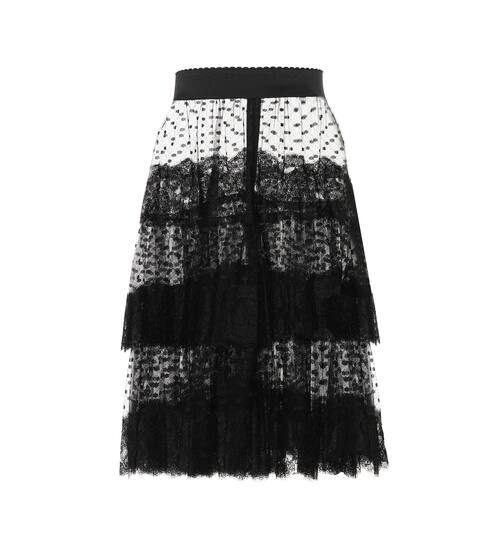 Lace-trimmed tulle skirt | Dolce & Gabbana