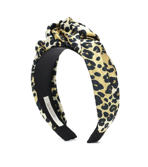 Fiona leopard-print silk headband | Jennifer Behr
