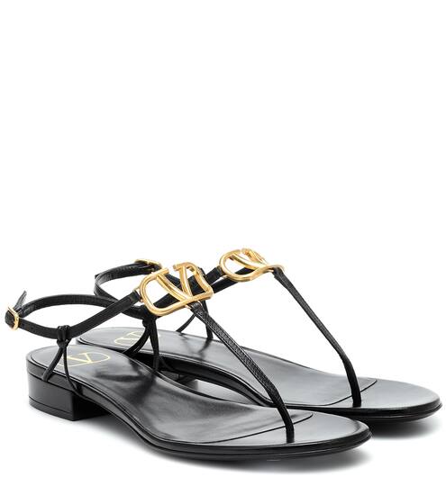 Valentino Garavani VLOGO leather sandals | Valentino