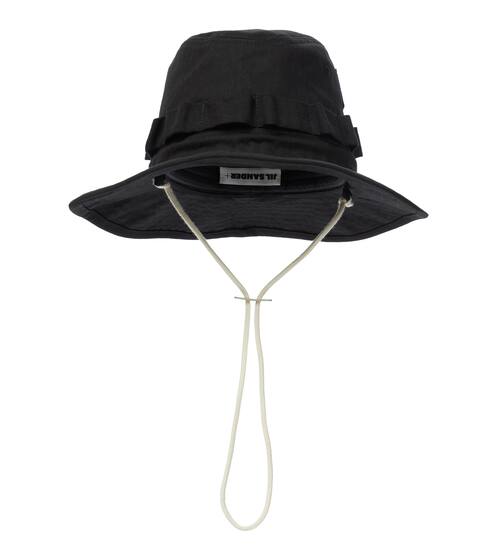 Cotton herringbone bucket hat | Jil Sander