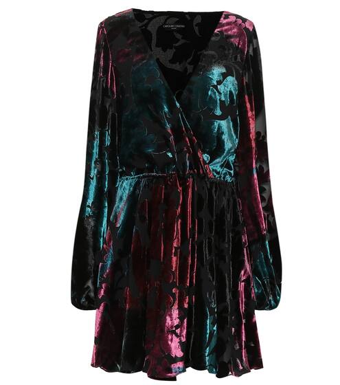 Olena flocked velvet minidress | Caroline Constas