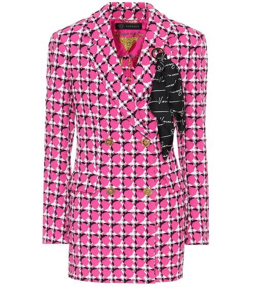 Cotton-blend tweed blazer | Versace