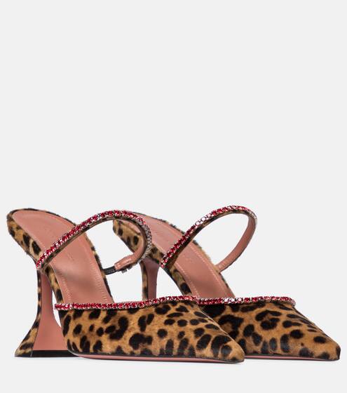 Mules Gilda aus Kalbshaar | Amina Muaddi