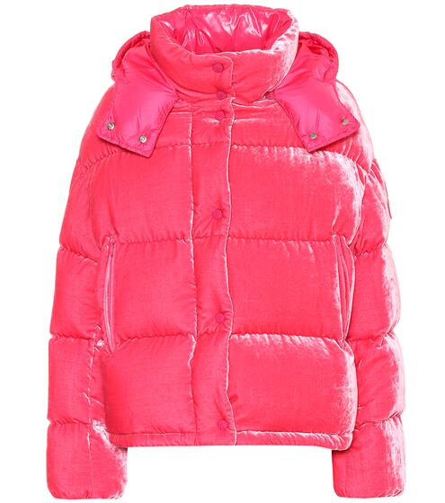 Caille velvet puffer jacket | Moncler