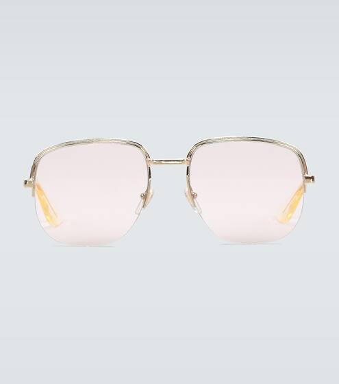 Square frame metal glasses | Gucci