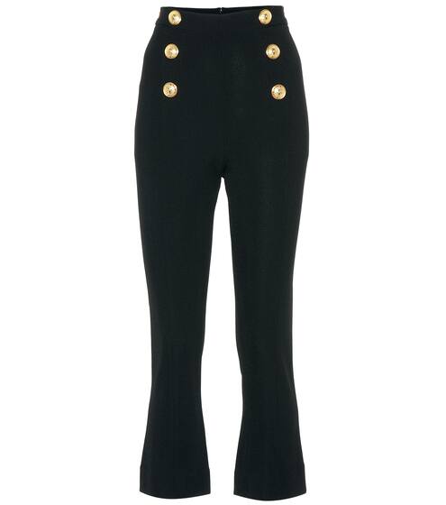 Stretch jersey flared cropped pants | Balmain