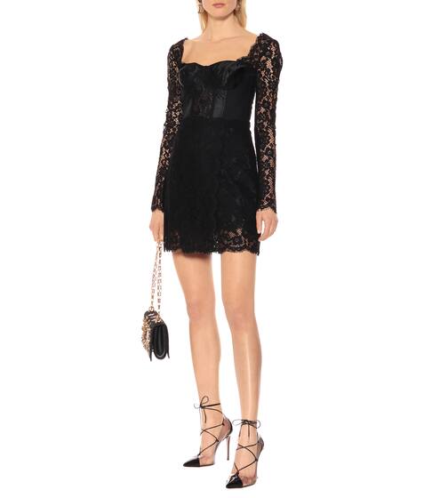 Cotton-blend lace minidress | Dolce & Gabbana