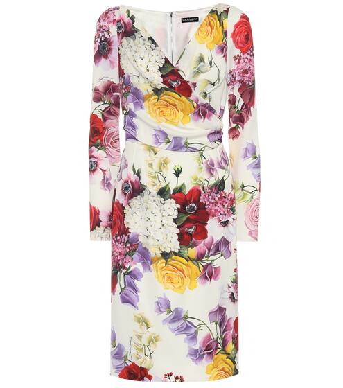 Floral stretch silk dress | Dolce & Gabbana
