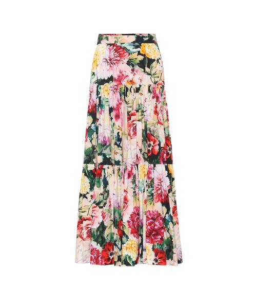 Floral-printed cotton maxi skirt | Dolce & Gabbana