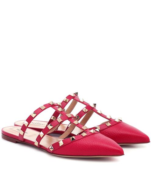 Valentino Garavani Rockstud leather slippers | Valentino
