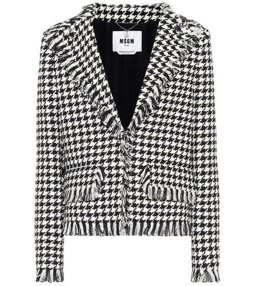 Houndstooth tweed blazer | MSGM