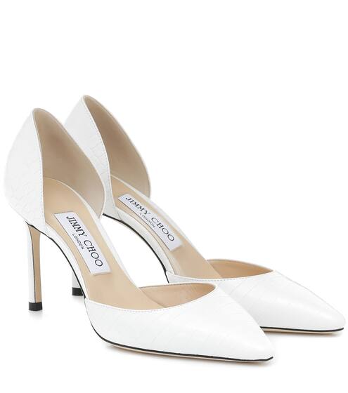 Esther 85 croc-effect leather pumps | Jimmy Choo