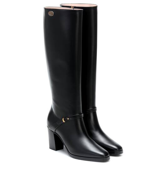 Stiefel Double G aus Leder | Gucci