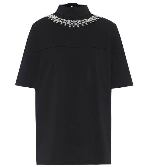 Crystal-embellished cotton top | Christopher Kane
