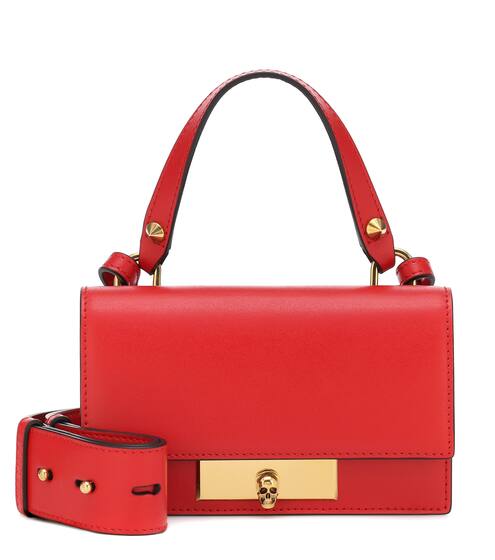 Skull Lock leather shoulder bag | Alexander McQueen