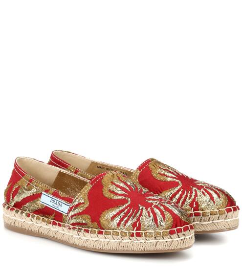 prada brocade espadrilles
