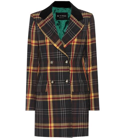 Checked wool coat | Etro