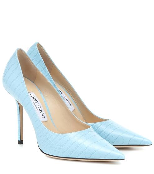 Love 100 croc-effect leather pumps | Jimmy Choo