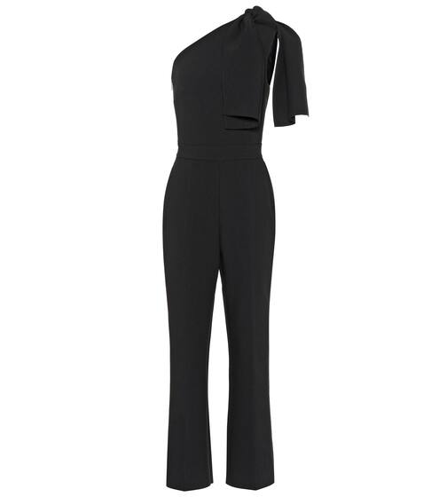 One-shoulder crêpe jumpsuit | MSGM