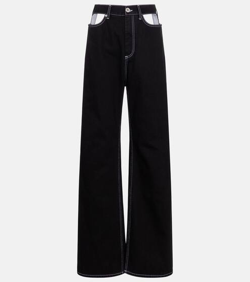 Cutout high-rise wide-leg jeans | Maison Margiela