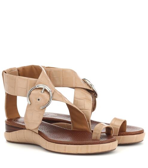 Wanda embossed leather sandals | Chloé