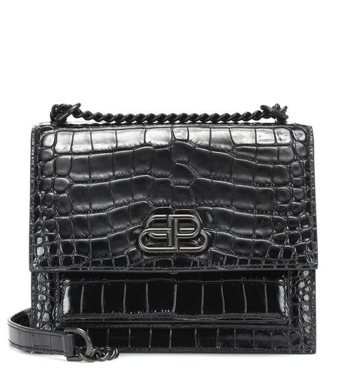 Sharp S leather shoulder bag | Balenciaga