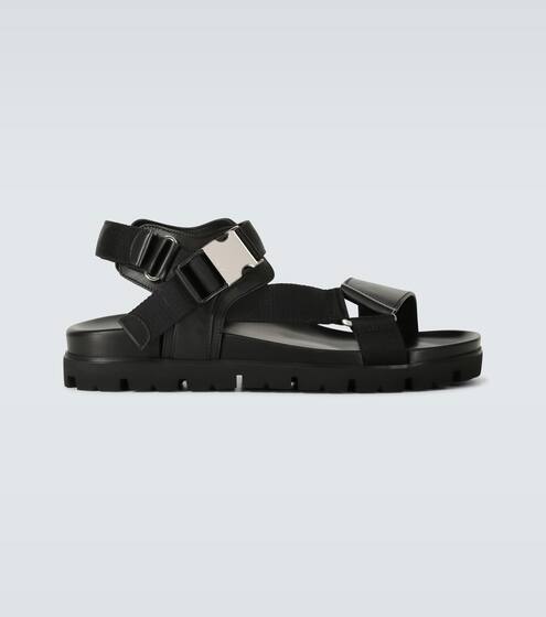 Leather strapped sandals | Prada