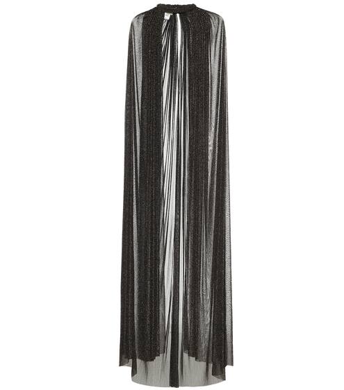 Metallic stretch-knit cape | Elie Saab