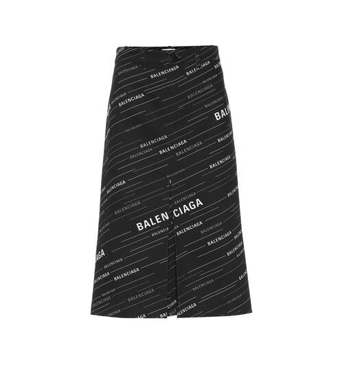 Printed cotton midi skirt | Balenciaga