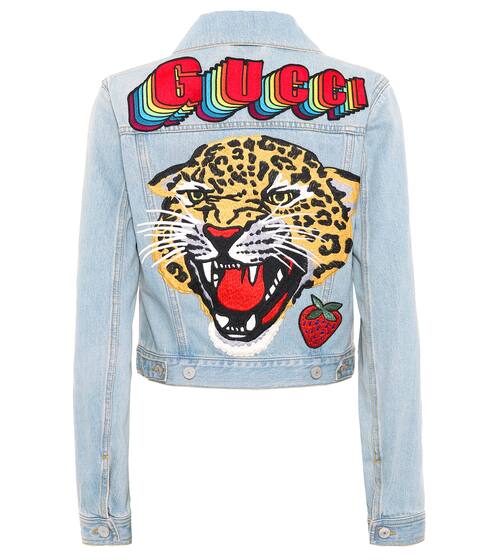 Embroidered denim jacket | Gucci