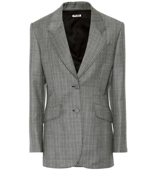 Houndstooth wool blazer | Miu Miu