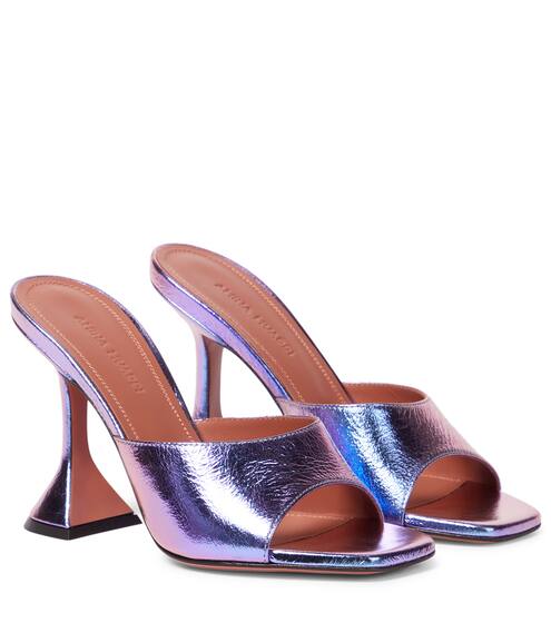 Pantoletten Lupita aus Leder | Amina Muaddi