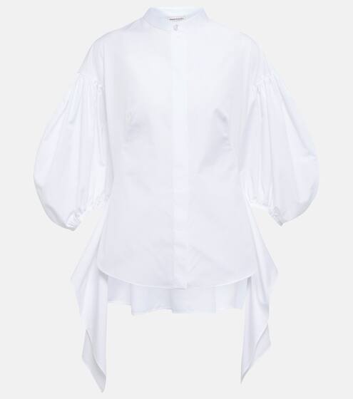 Puff-sleeved cotton shirt | Alexander McQueen
