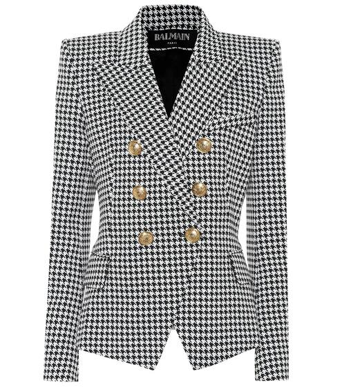 Cotton-blend houndstooth blazer | Balmain