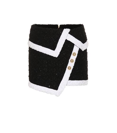 Sequinned tweed miniskirt | Balmain