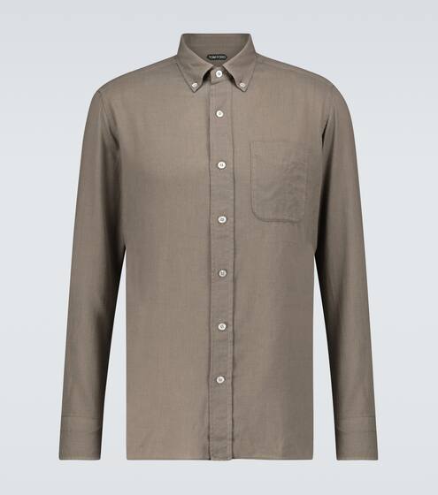 Chemise en laine, coton et soie mélangés | Tom Ford