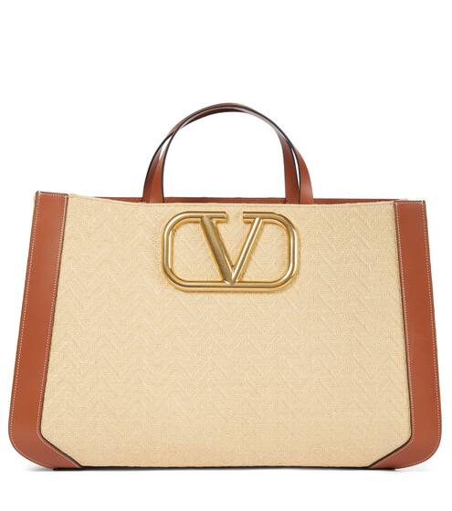 Supervee raffia tote | Valentino Garavani