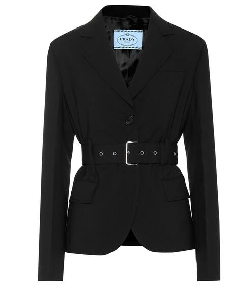 Belted wool blazer | Prada