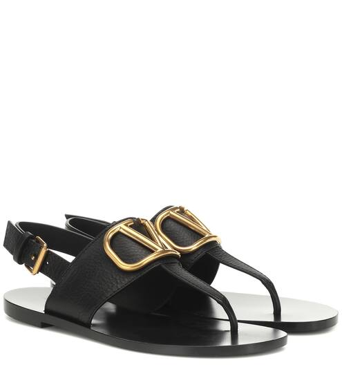 Valentino Garavani VLOGO leather sandals | Valentino