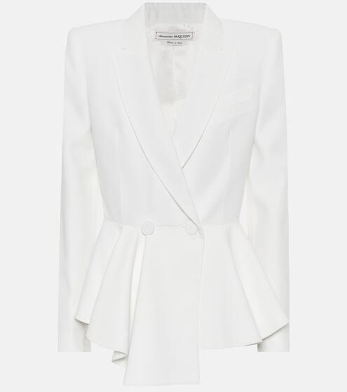Crêpe peplum blazer | Alexander McQueen