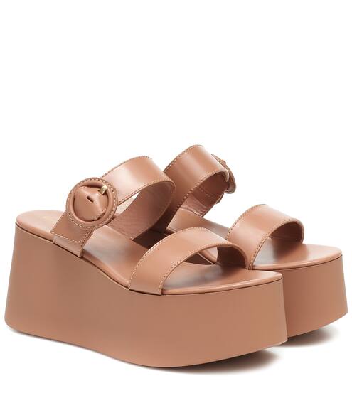 Plateausandalen aus Leder | Gianvito Rossi