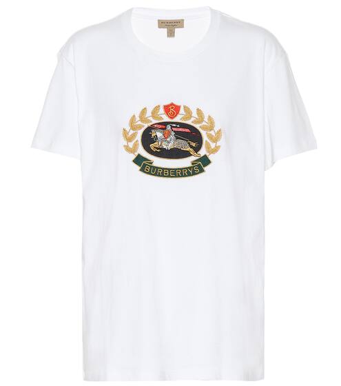 Embroidered cotton T-shirt | Burberry